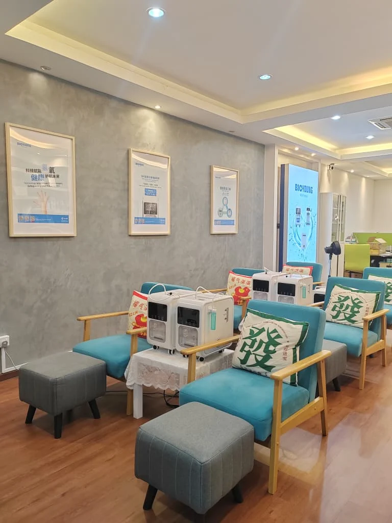 Hydrogen-oxygen inhalation lounge at the Bio Young Wellness Centre in Bukit Jalil, Kuala Lumpur